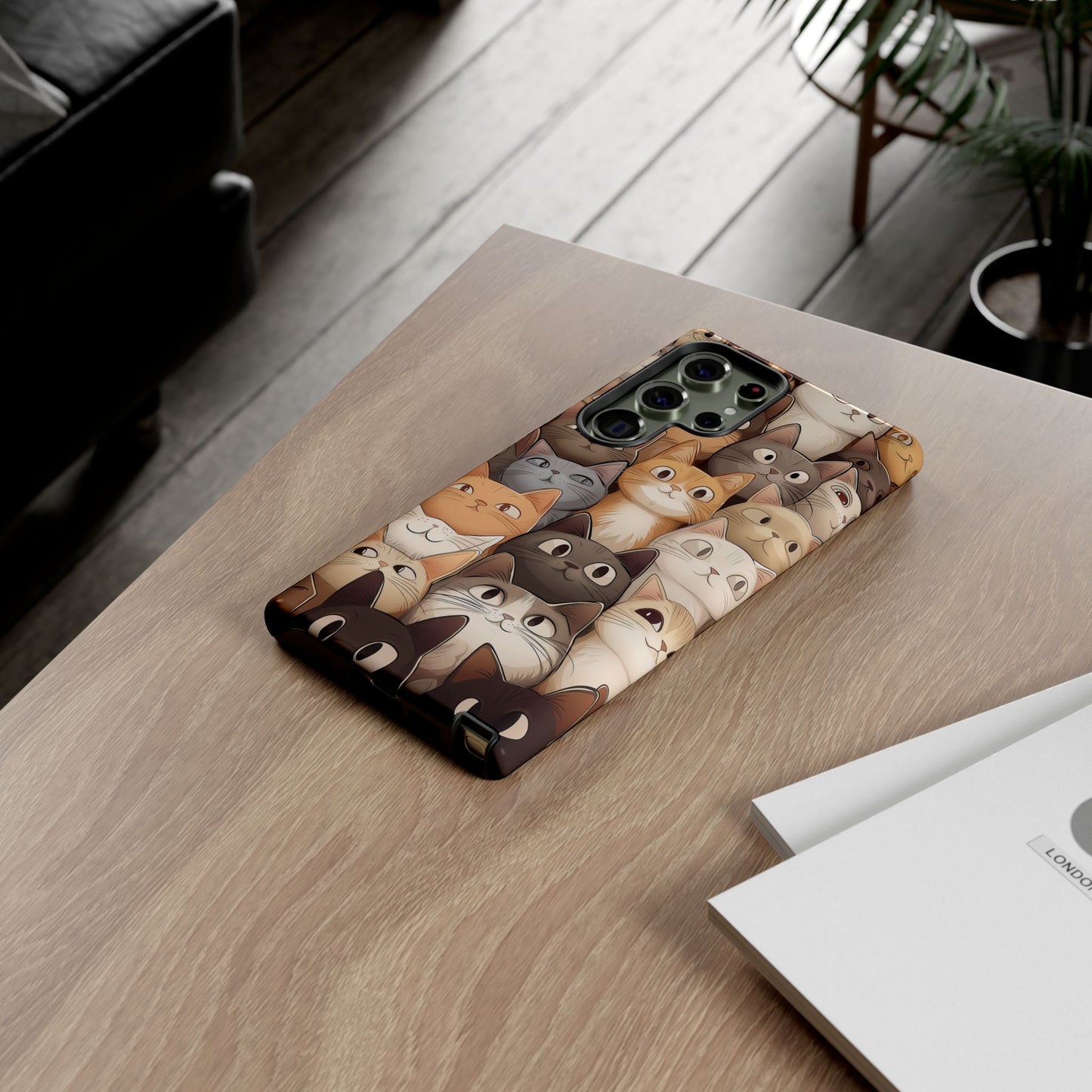 Feline Harmony - A Tapestry of Cats - Phone Case