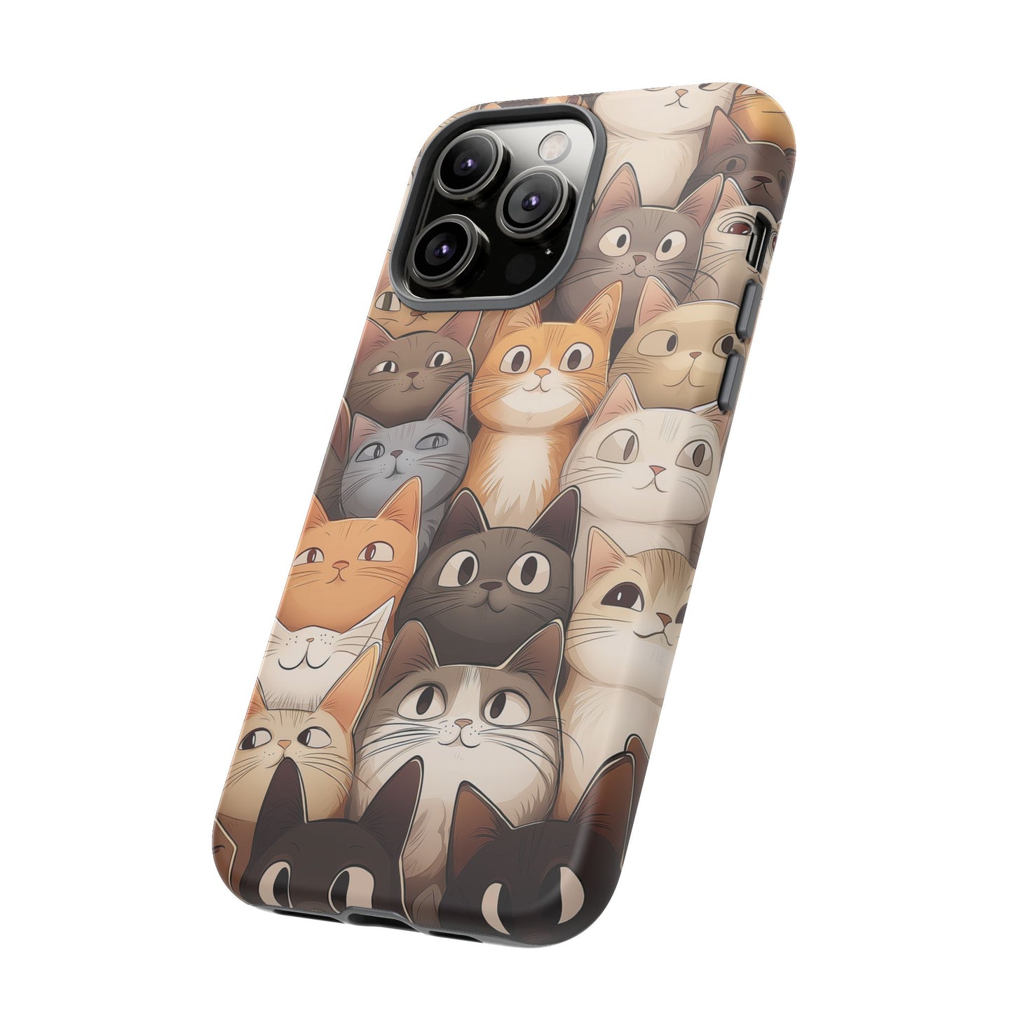 Feline Harmony - A Tapestry of Cats - Phone Case