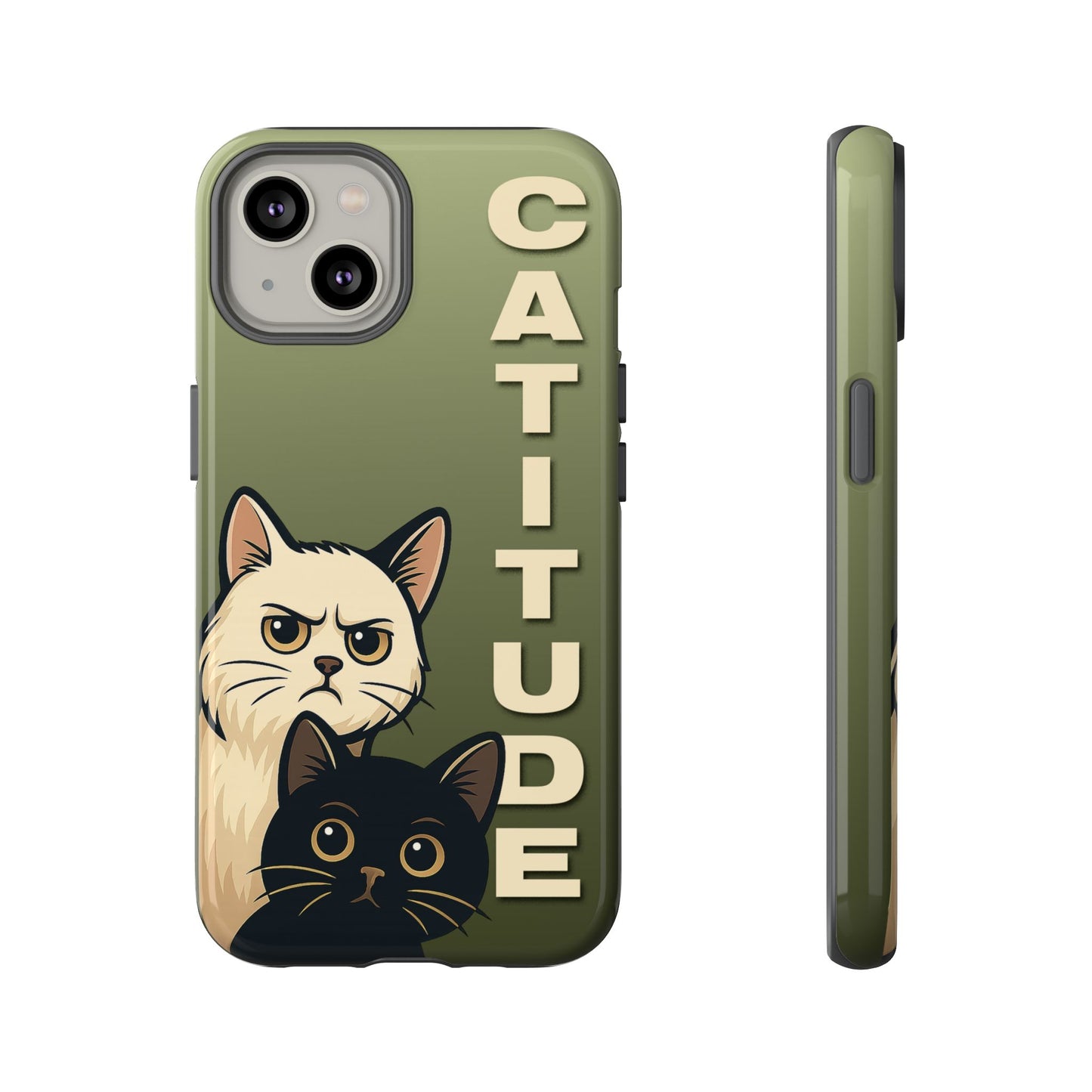 Catitude Angry Cat & Kitten Phone Case