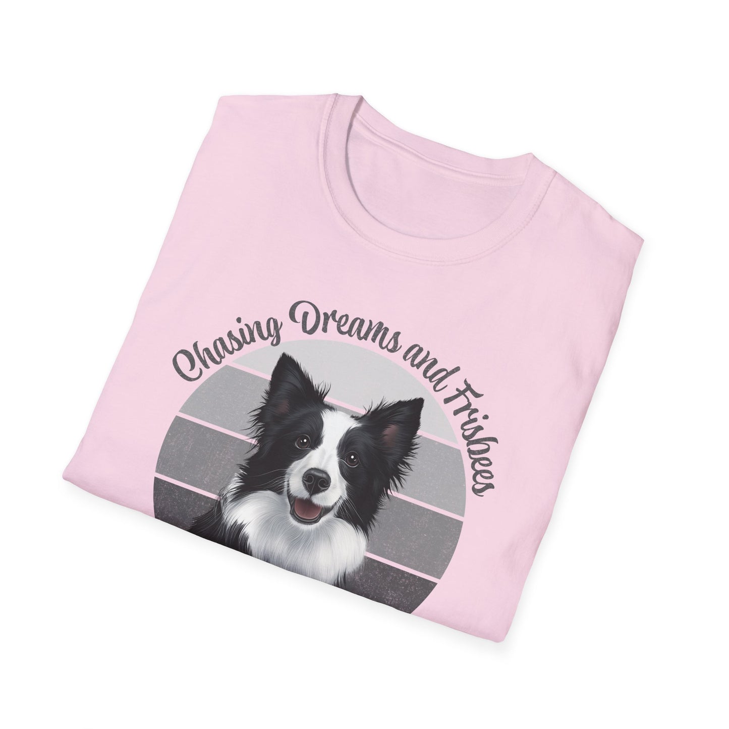 Border Collie Chasing Dreams and Frisbees