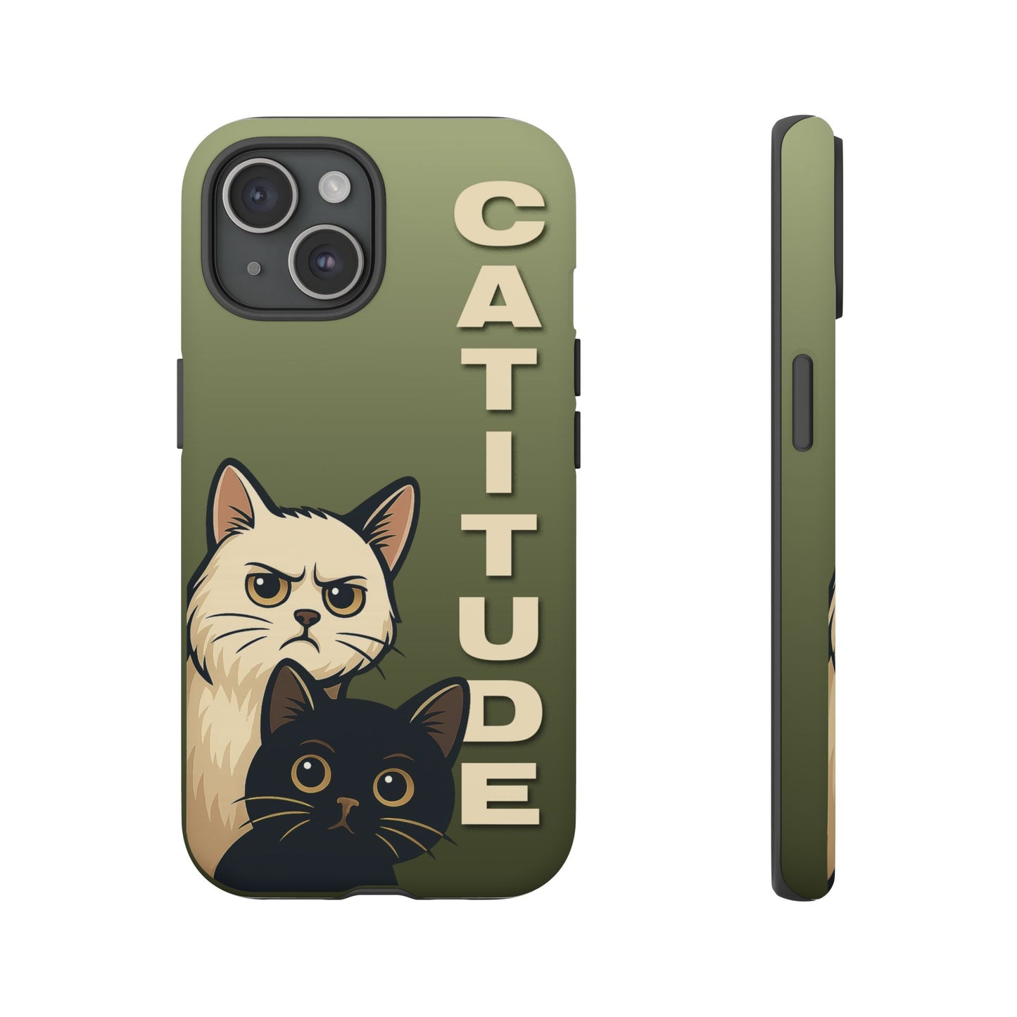 Catitude Angry Cat & Kitten Phone Case