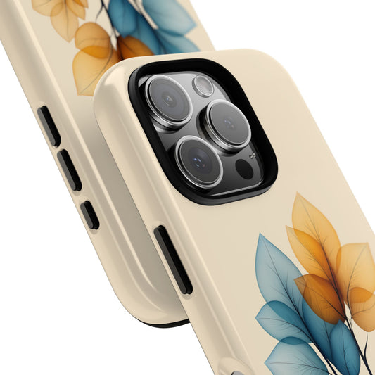 Abstract Trees Blue Yellow Beige, Minimalist Style