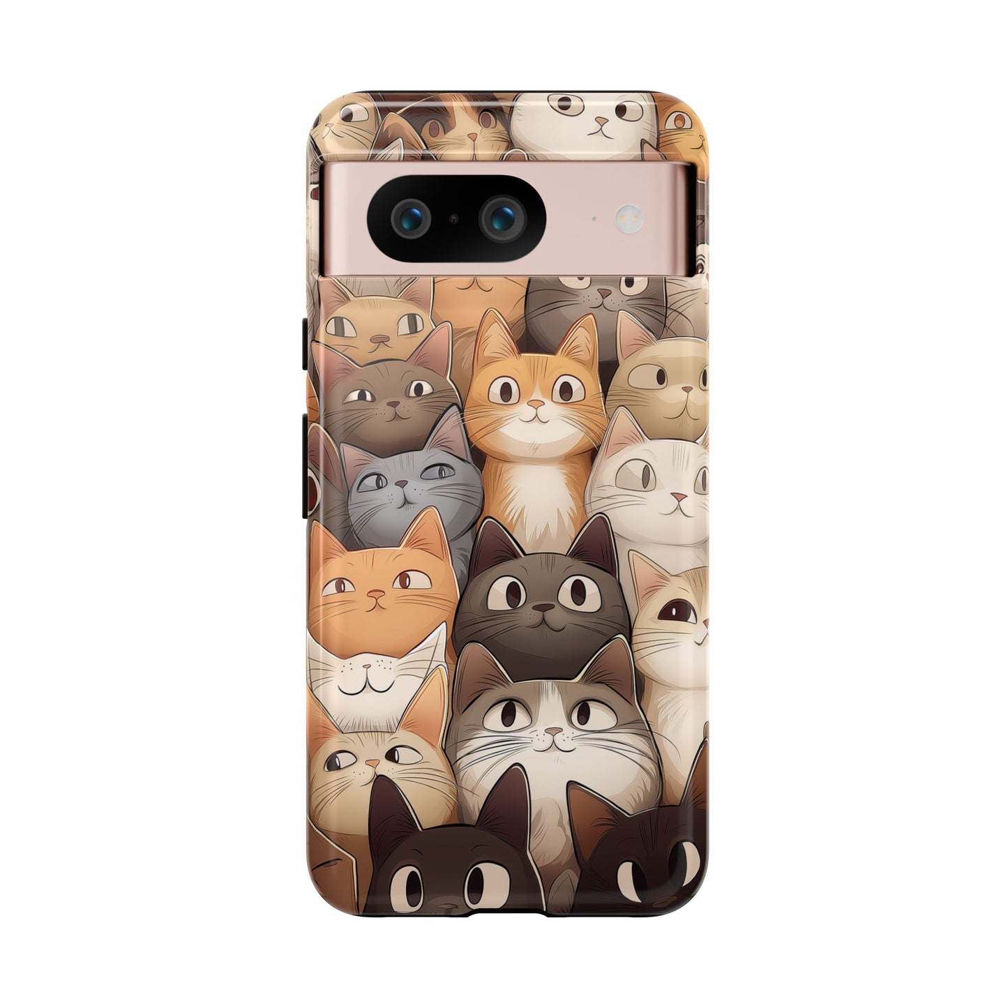 Feline Harmony - A Tapestry of Cats - Phone Case
