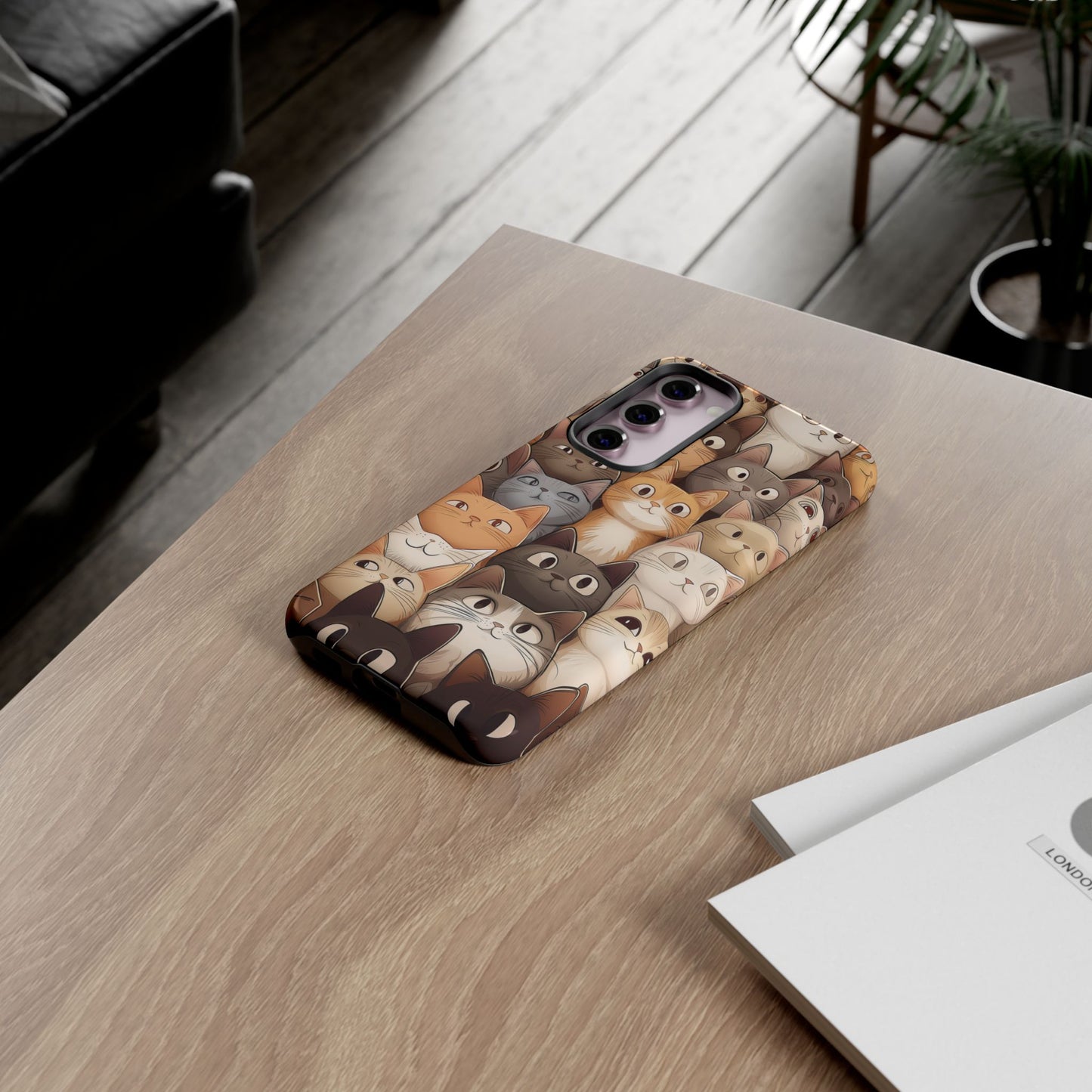 Feline Harmony - A Tapestry of Cats - Phone Case
