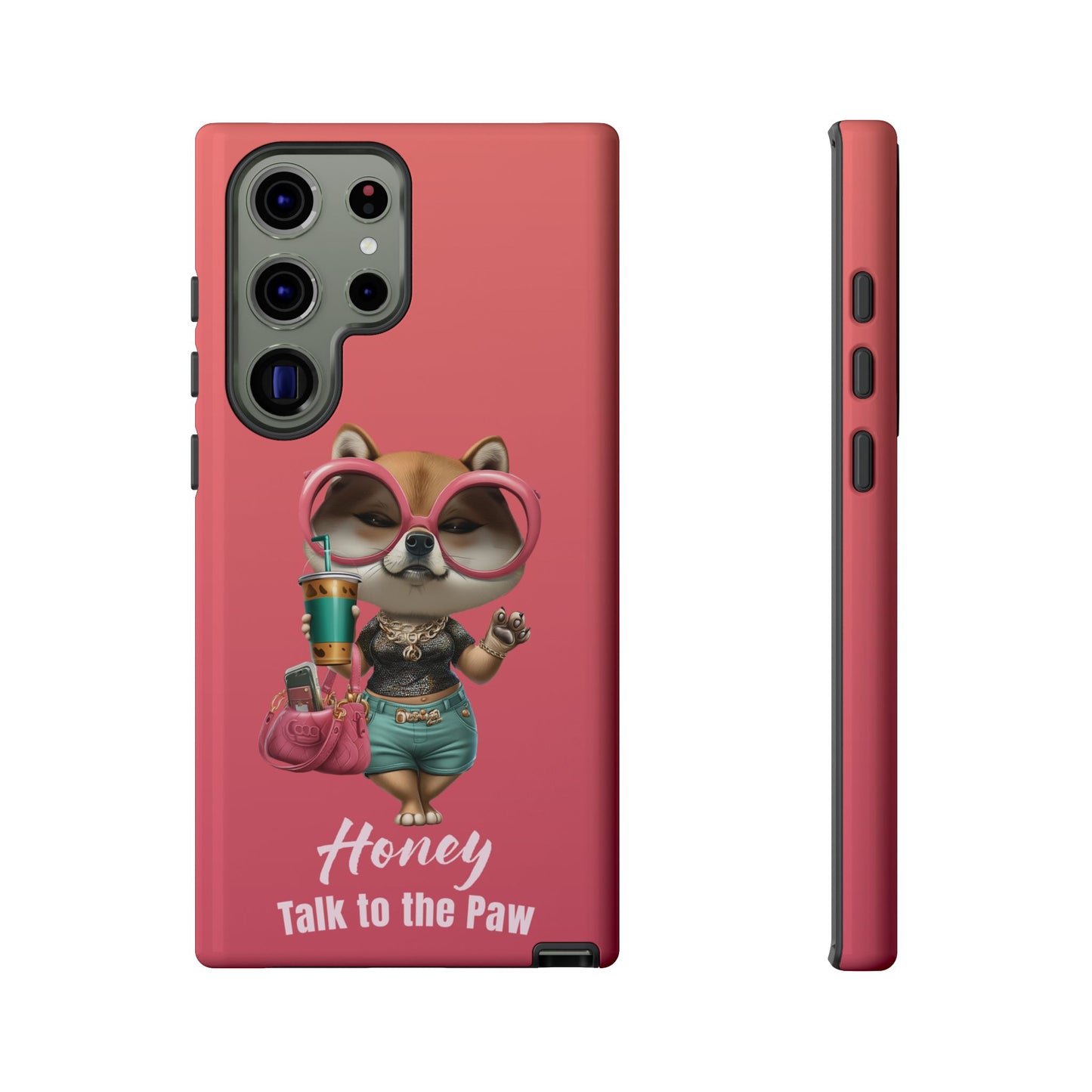 Honey Talk to the Paw Shiba Inu Phone Case Glam Dog Attitude Design