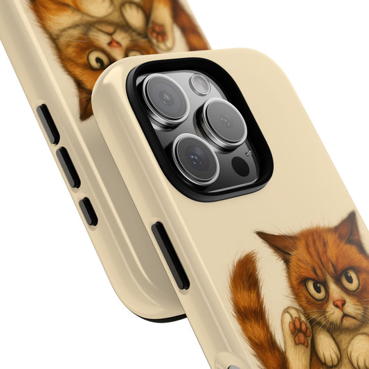 Grumpy Ginger Cat Phone Case CATITUDE in a Box