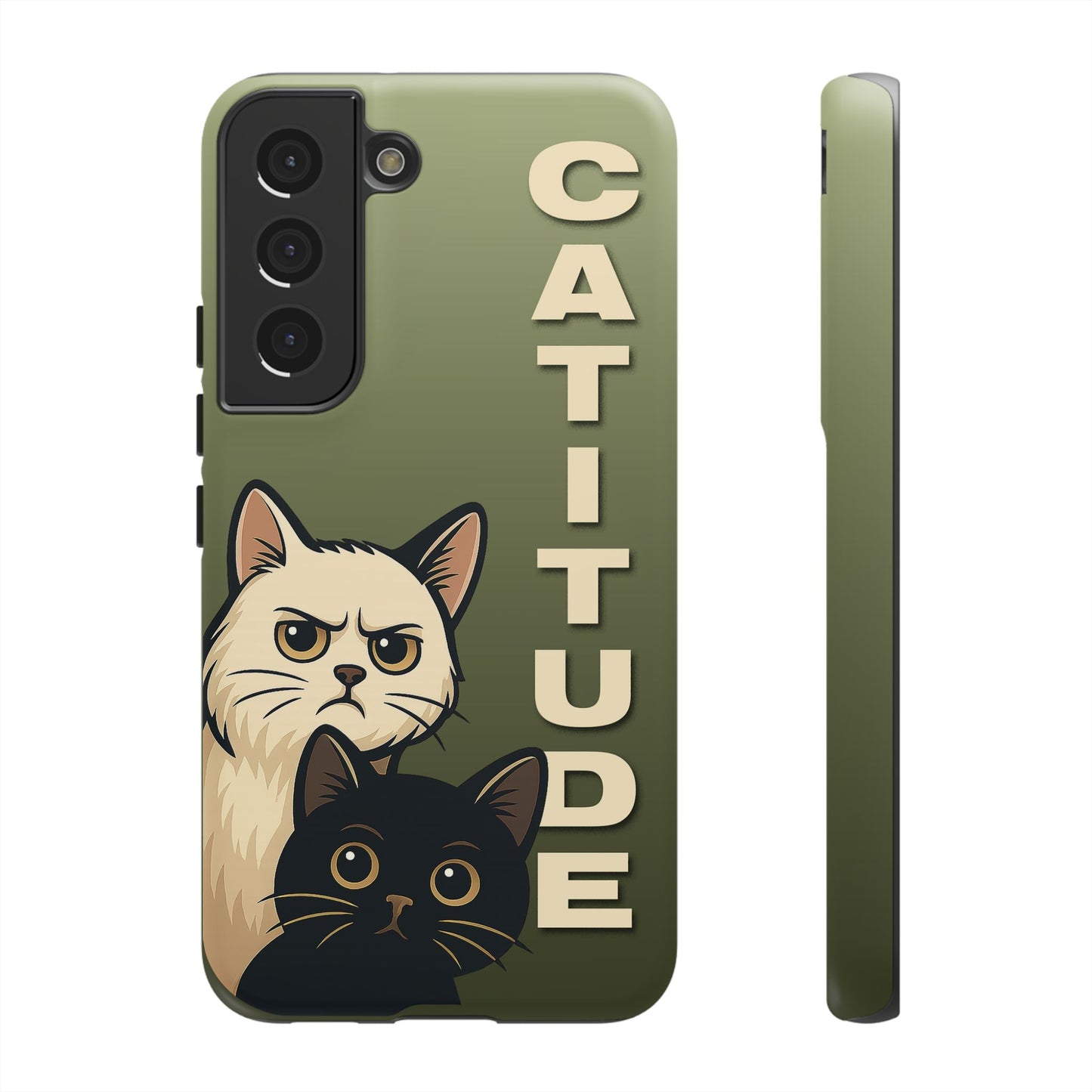 Catitude Angry Cat & Kitten Phone Case