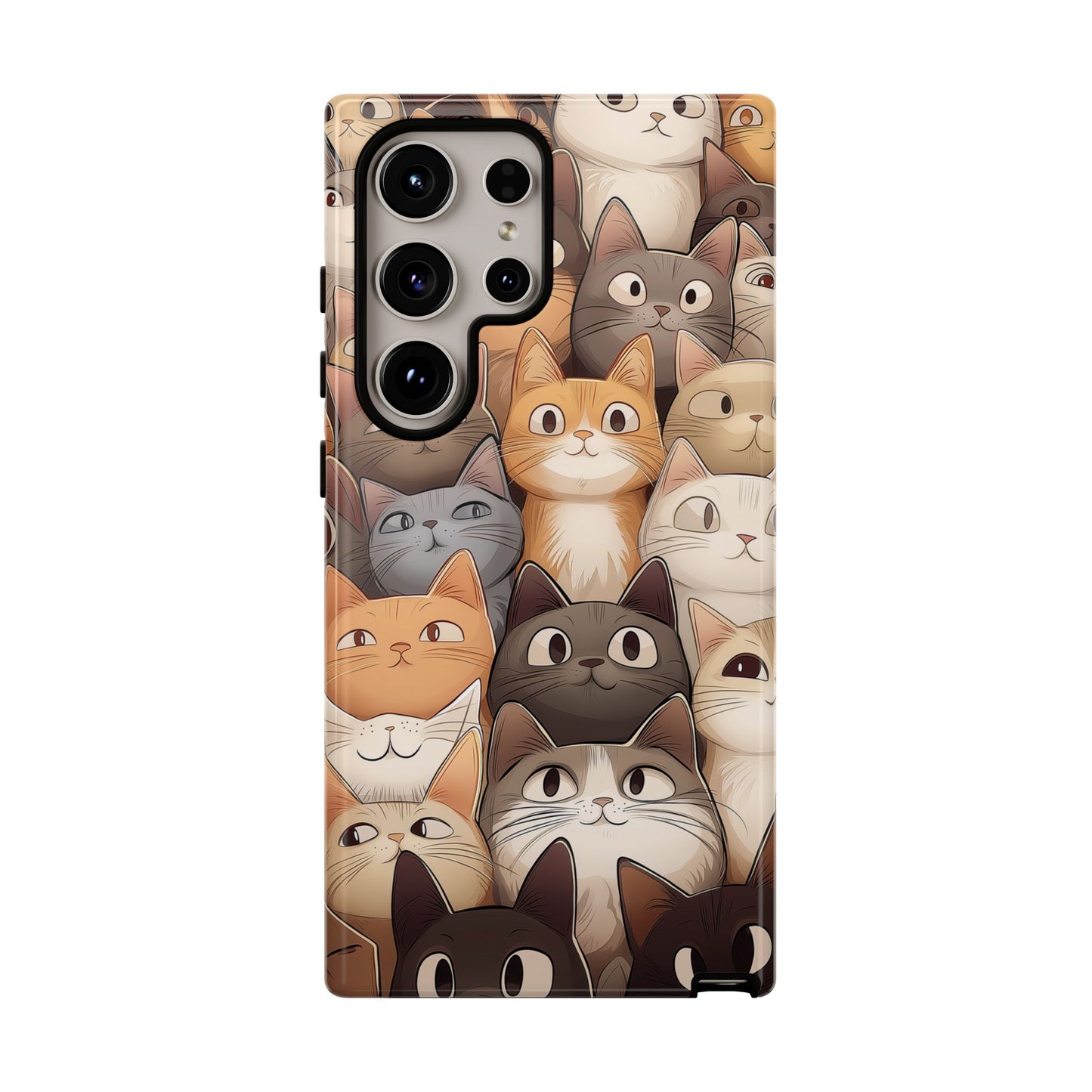 Feline Harmony - A Tapestry of Cats - Phone Case