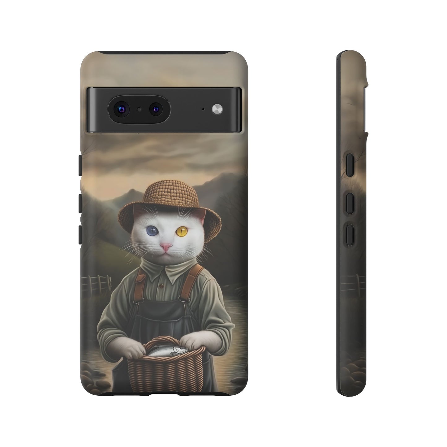 Custom Cat Portraiture Phone Case Vintage Character