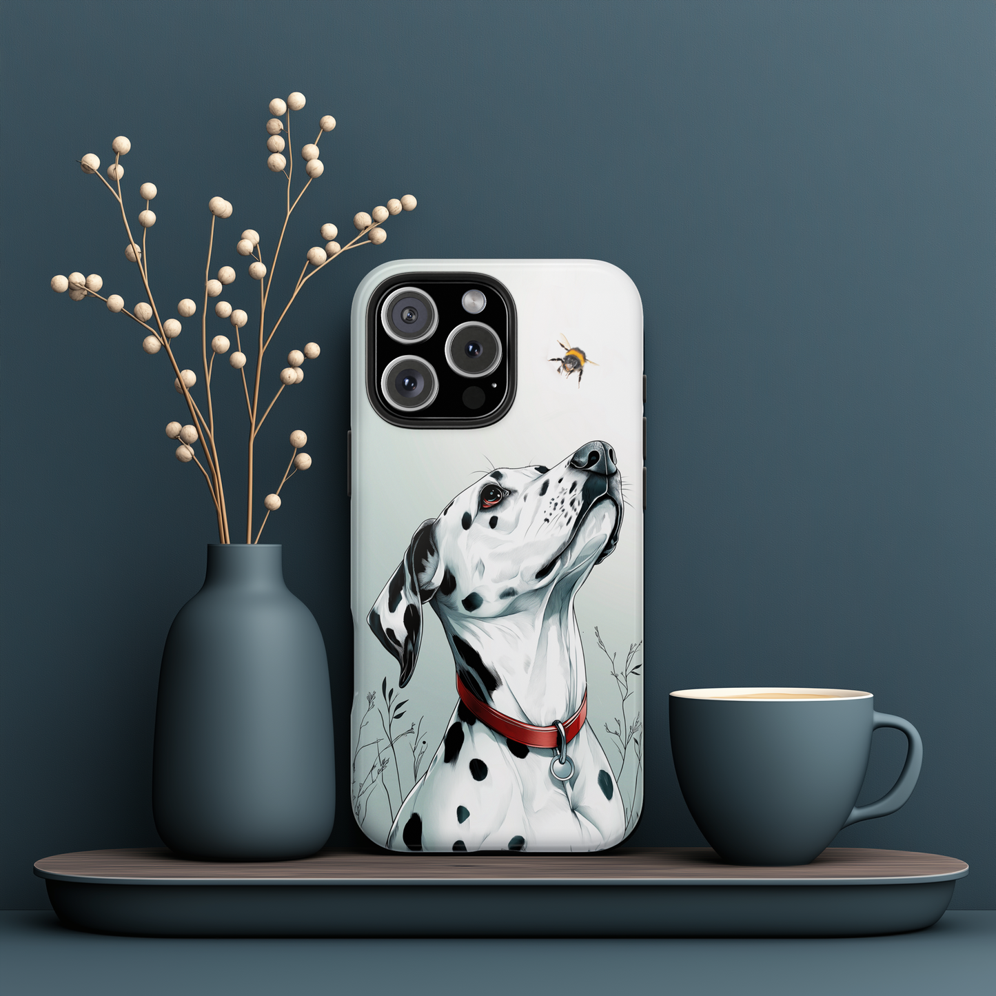 Dalmatian and the Bee Nature-Inspired Phone Case