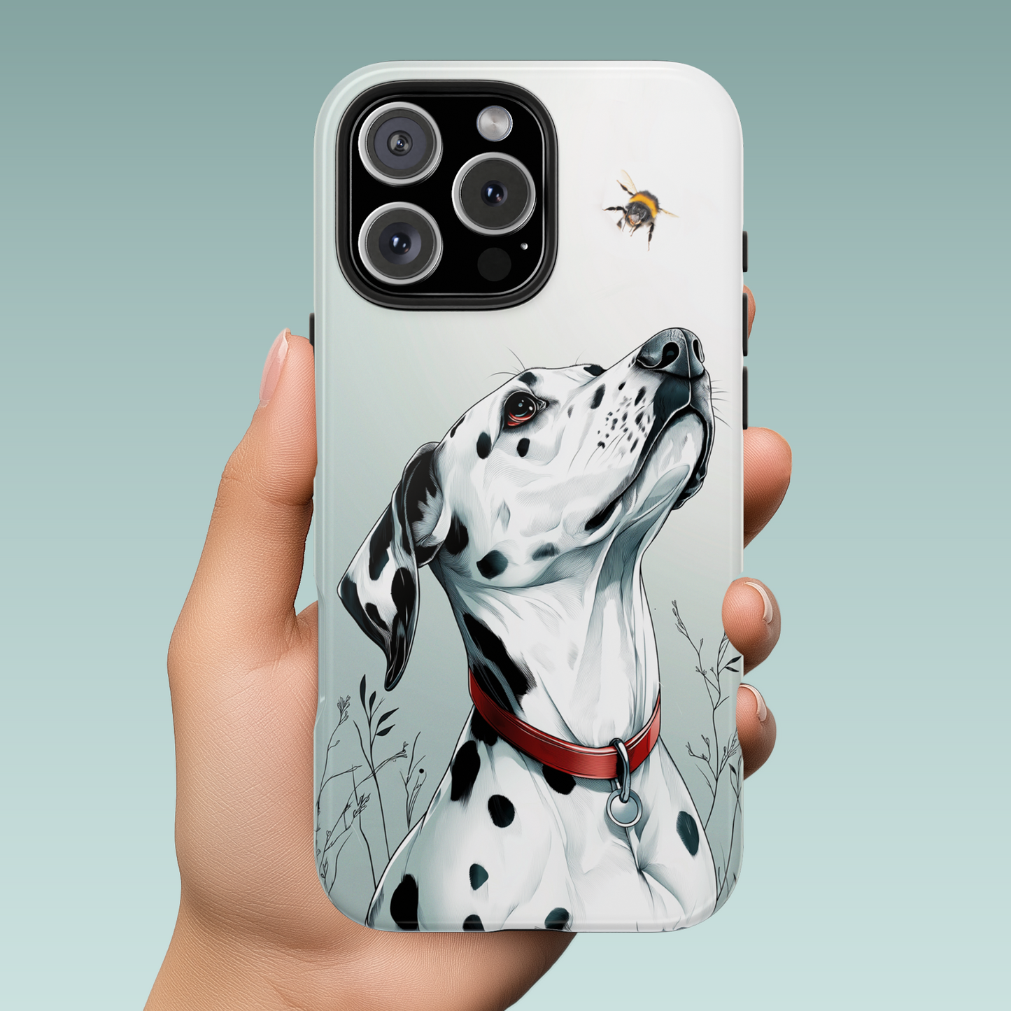 Dalmatian and the Bee Nature-Inspired Phone Case