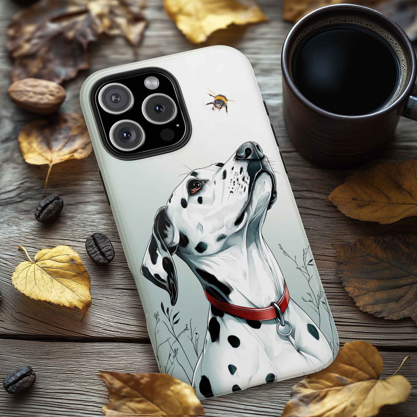 Dalmatian and the Bee Nature-Inspired Phone Case