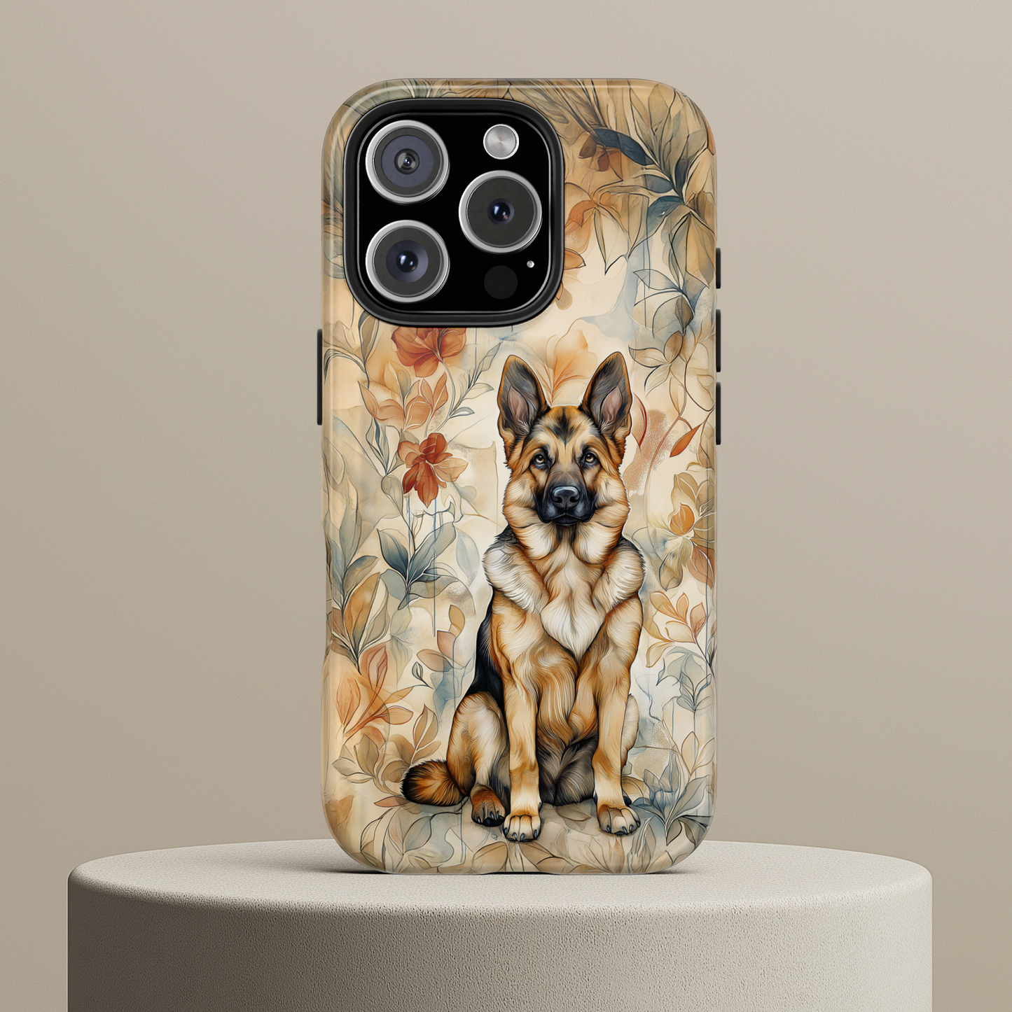 German Shepherd Watercolor Design