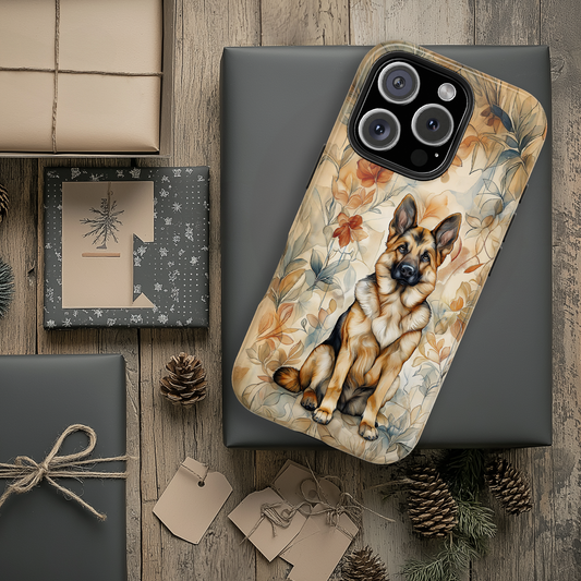 German Shepherd Watercolor Design