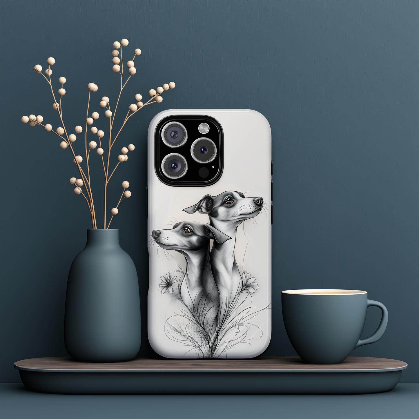Whippet Phone Case, Elegant Dog Lover Gift