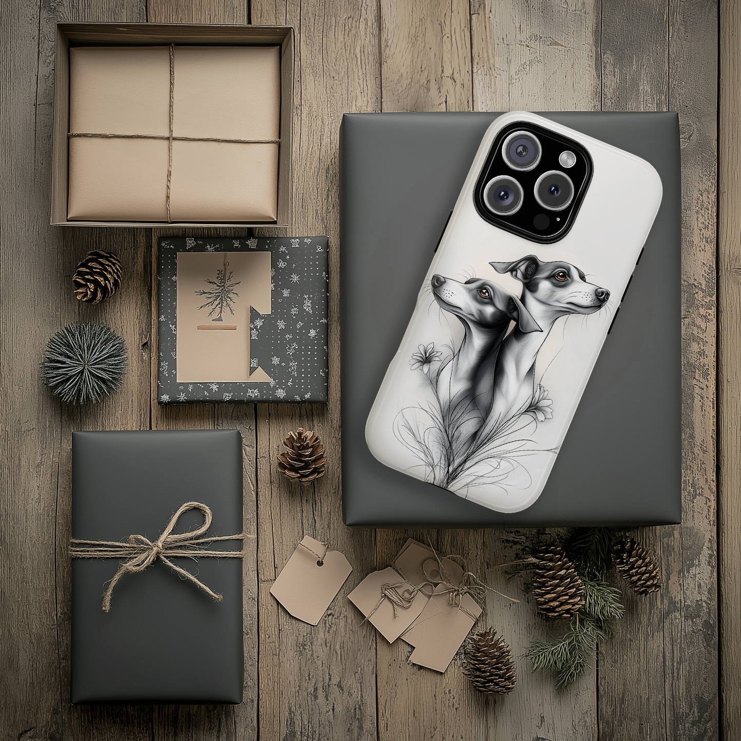 Whippet Phone Case, Elegant Dog Lover Gift
