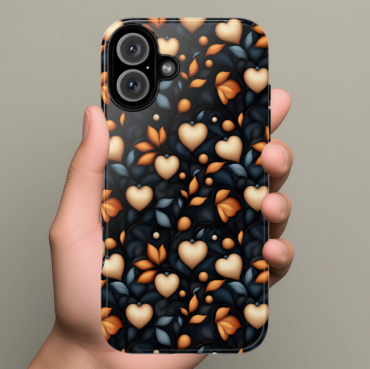 Heart and Leaves Pattern, Anna Dittmann Style