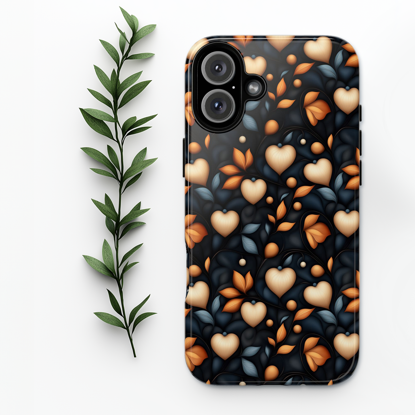 Heart and Leaves Pattern, Anna Dittmann Style