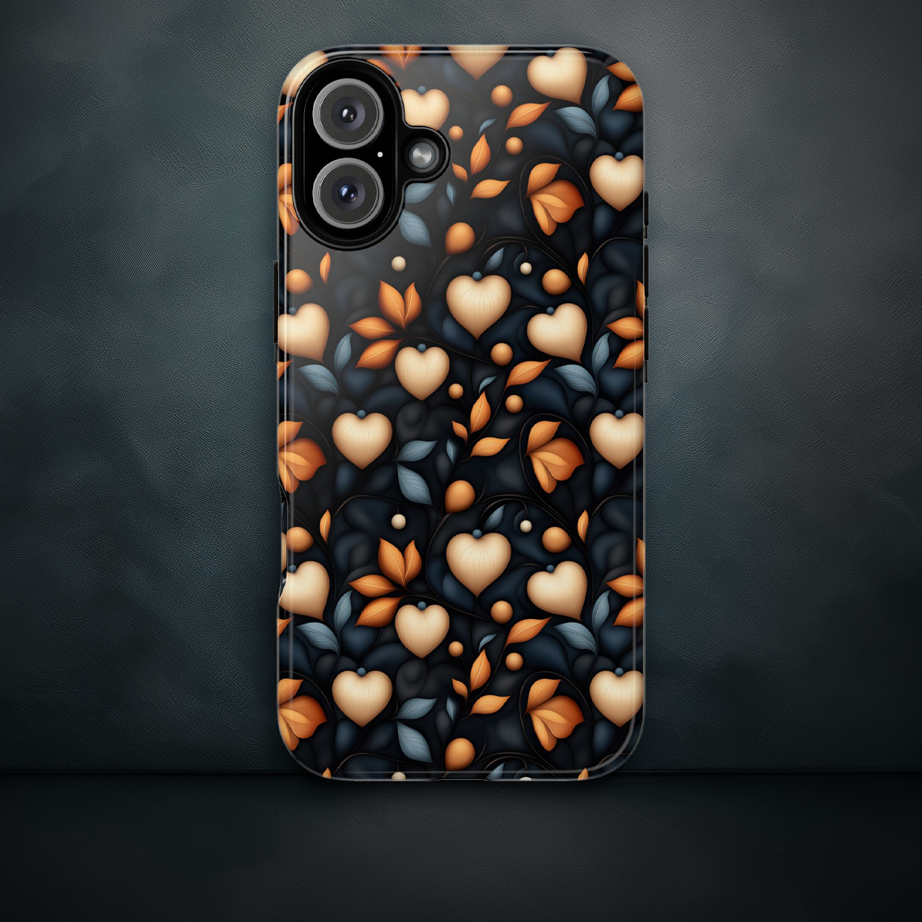 Heart and Leaves Pattern, Anna Dittmann Style