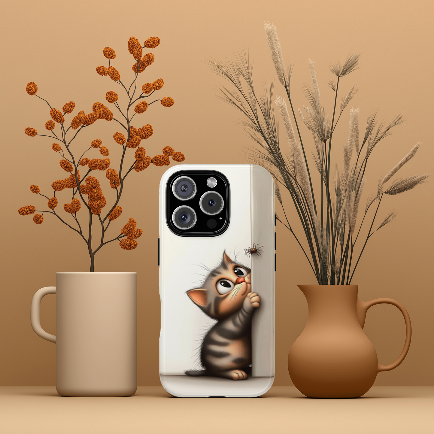 Kitten and Spider Phone Case