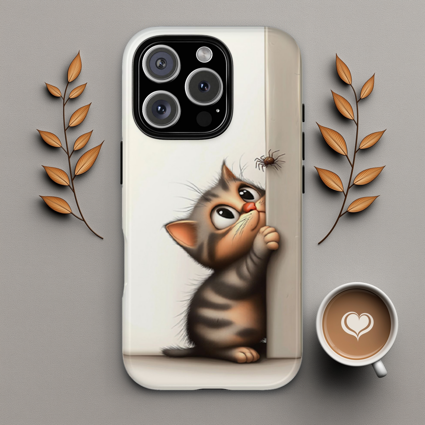 Kitten and Spider Phone Case