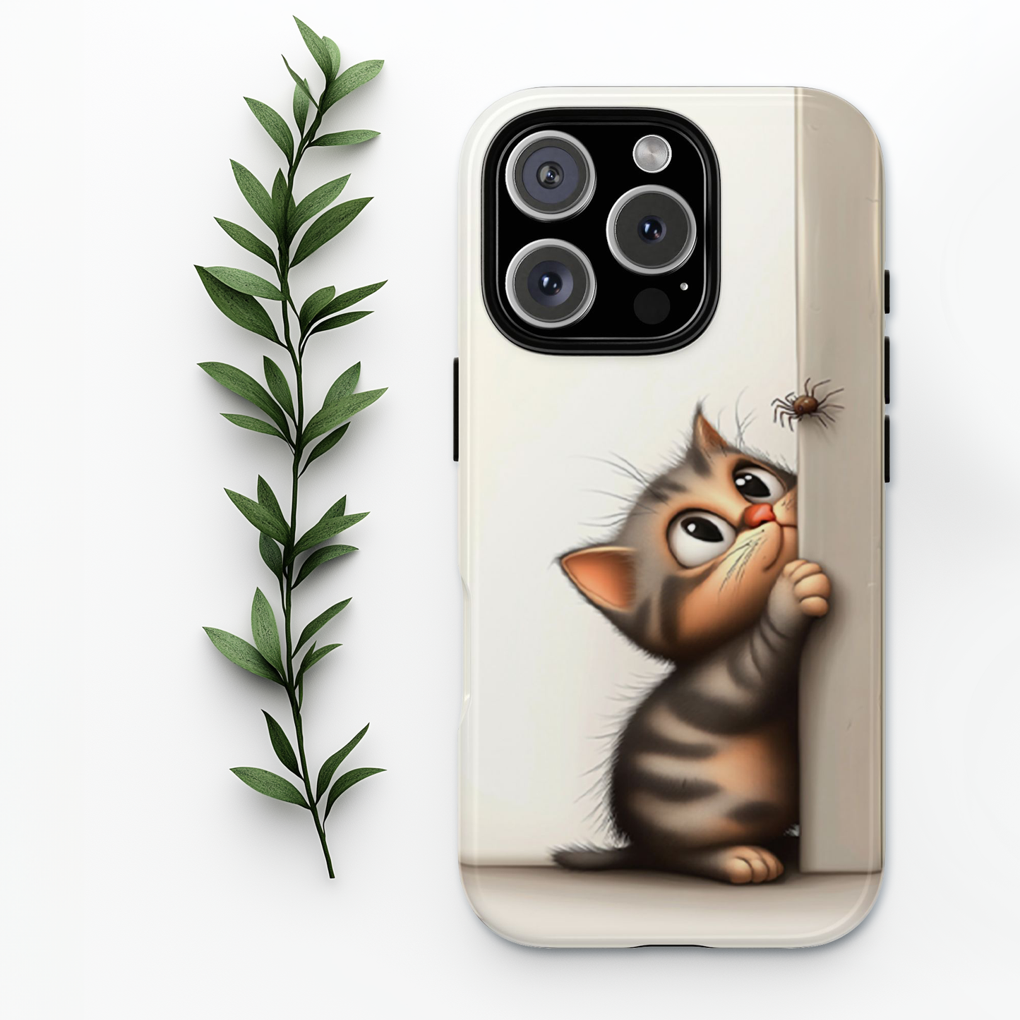 Kitten and Spider Phone Case