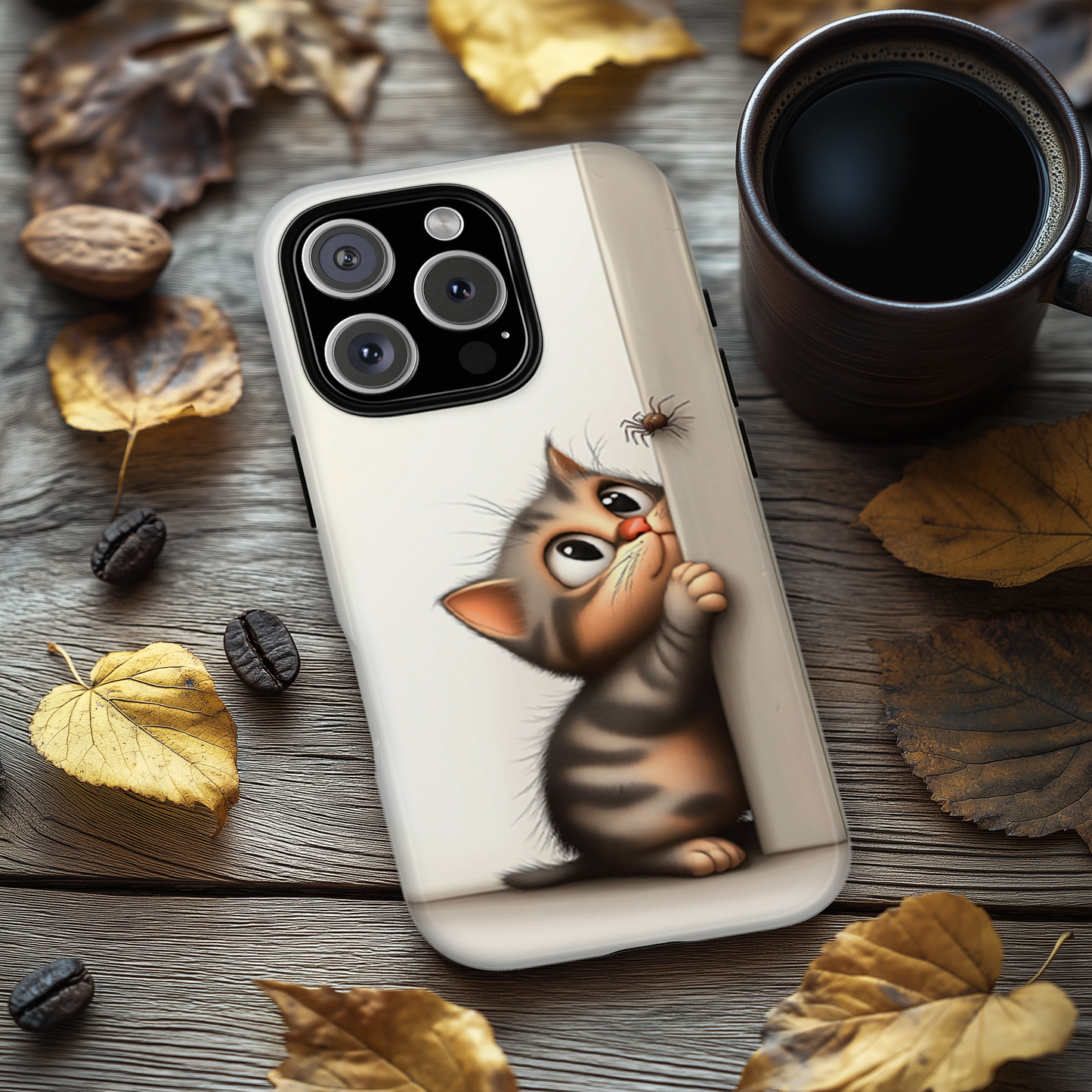 Kitten and Spider Phone Case