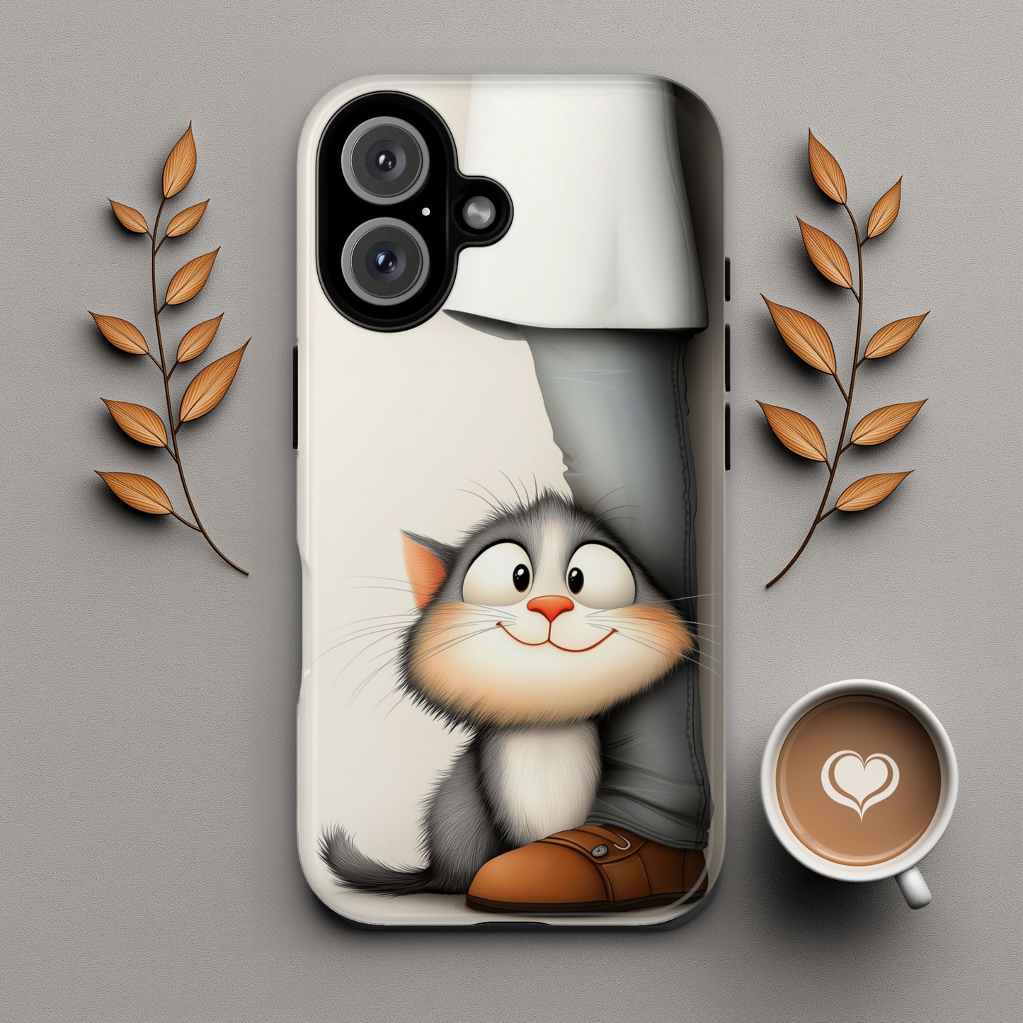 A Cute Kitten Feeling The Love. Phone Case