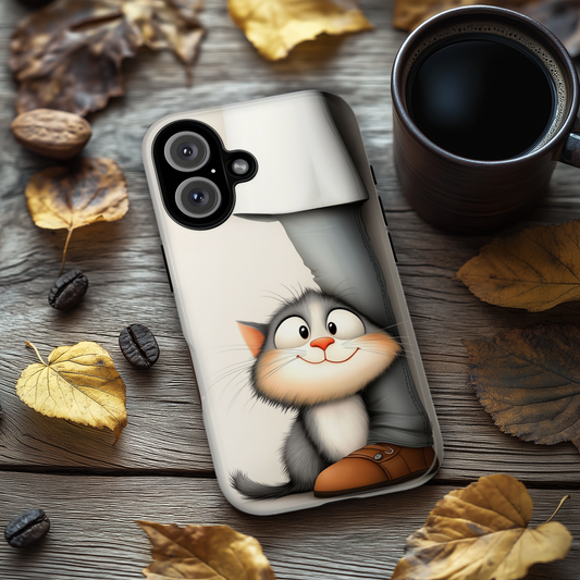 A Cute Kitten Feeling The Love. Phone Case