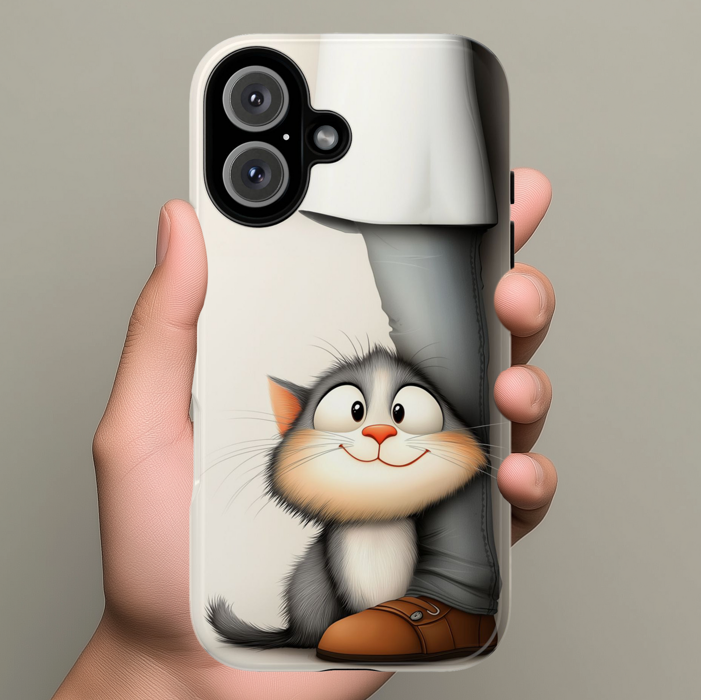 A Cute Kitten Feeling The Love. Phone Case