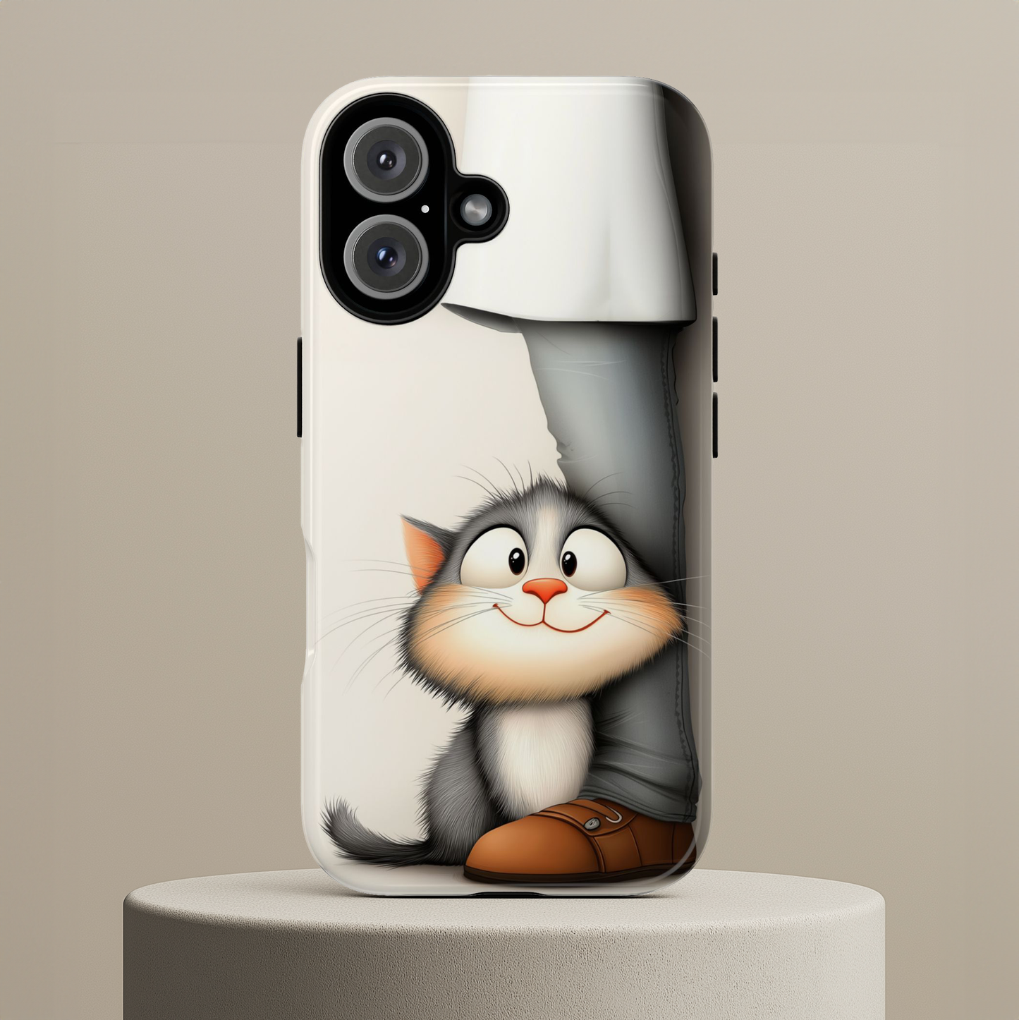 A Cute Kitten Feeling The Love. Phone Case