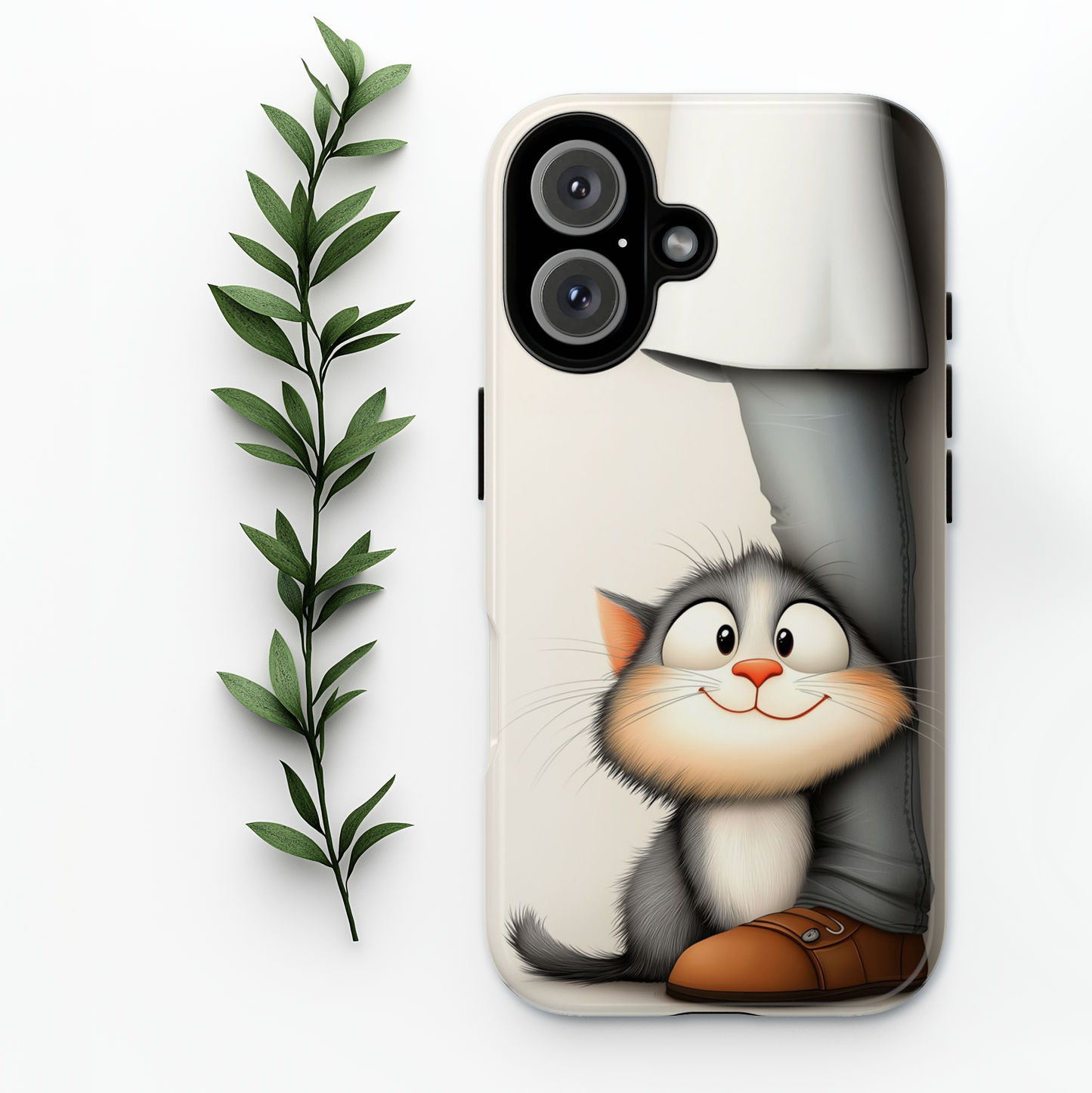 A Cute Kitten Feeling The Love. Phone Case