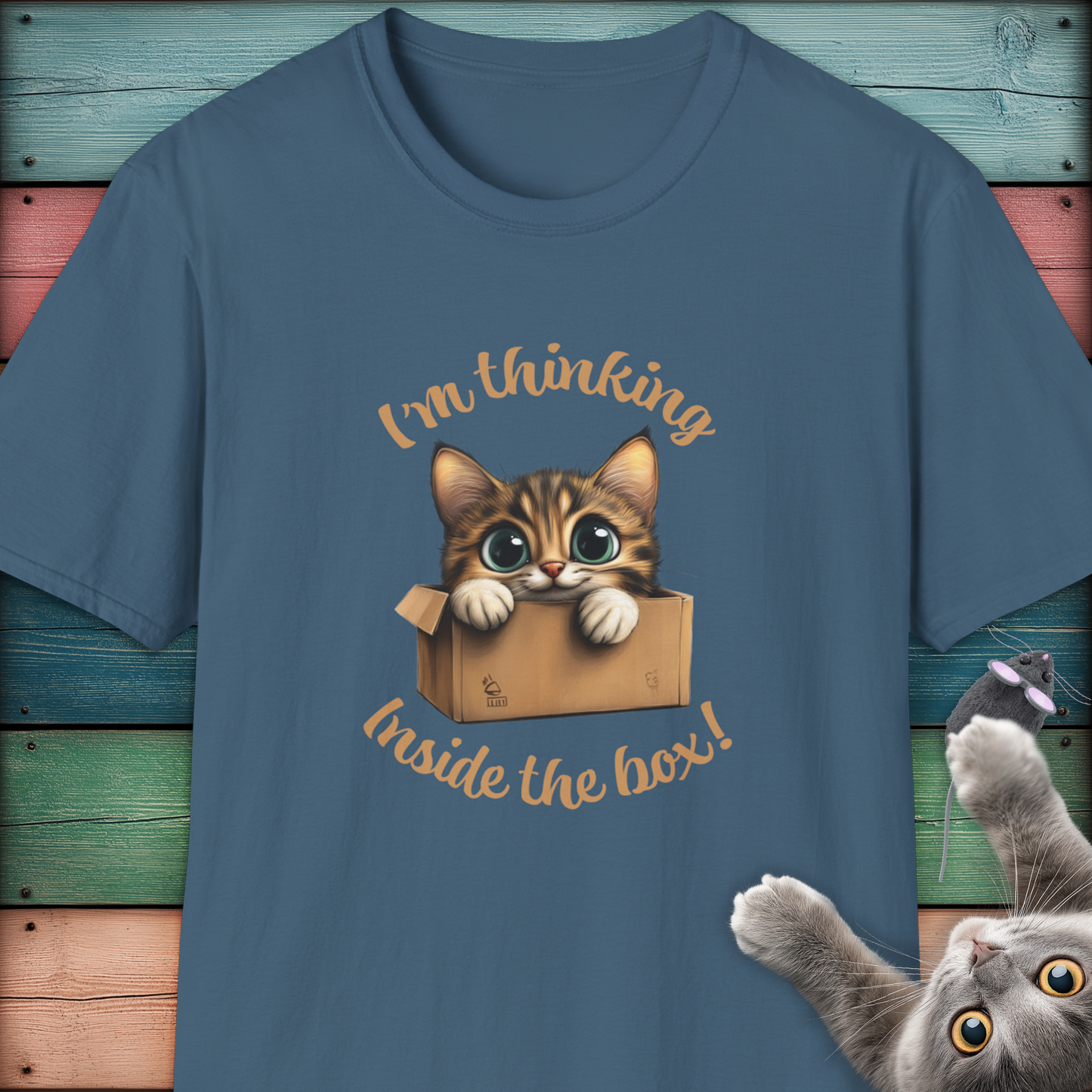 Thinking Inside the Box - Adorable Cat Lover T-Shirt