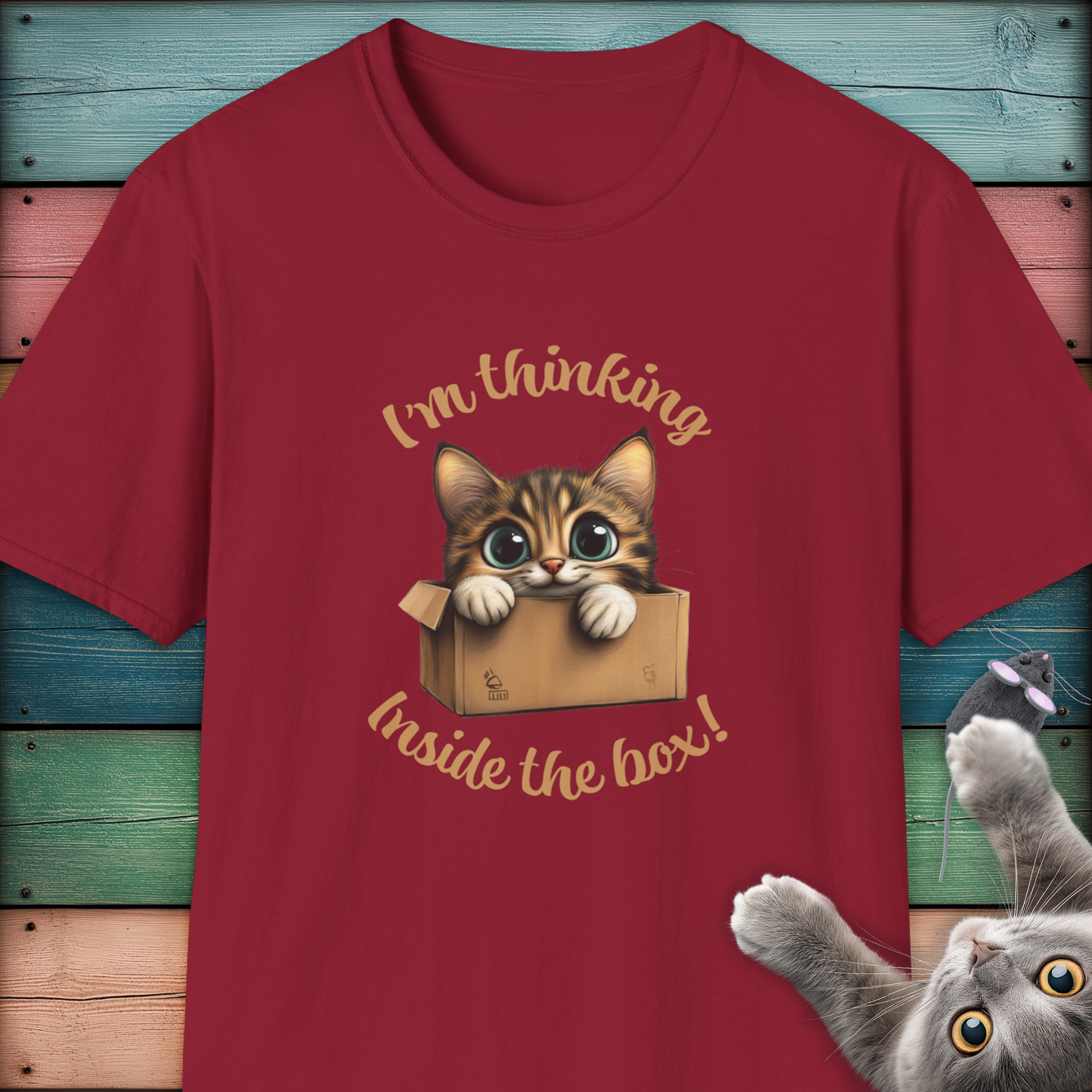 Thinking Inside the Box - Adorable Cat Lover T-Shirt