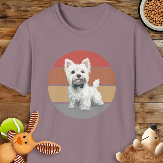 Westie Bow Tie T-Shirt, Retro