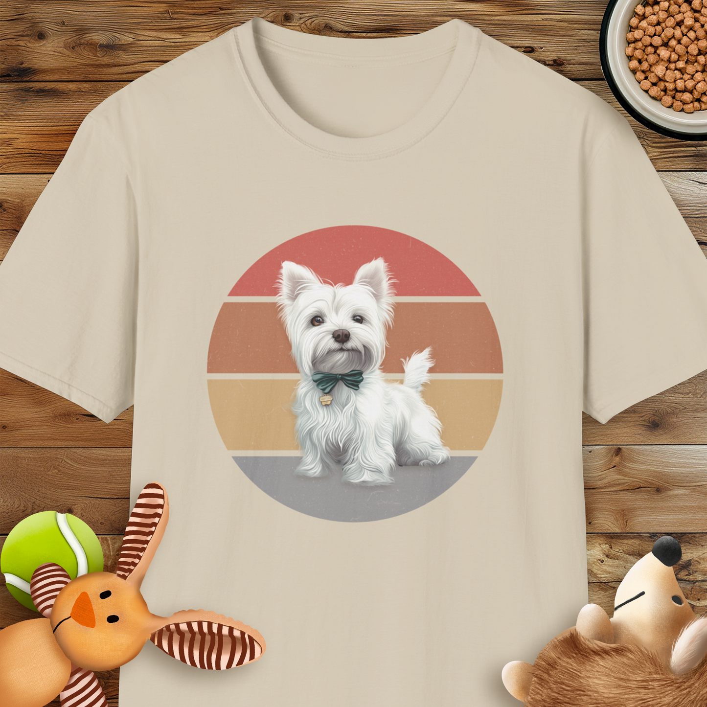 Westie Bow Tie T-Shirt, Retro