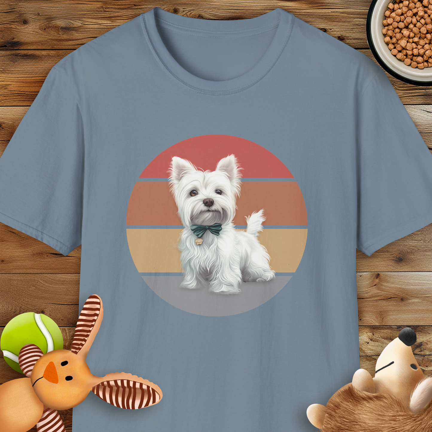 Westie Bow Tie T-Shirt, Retro