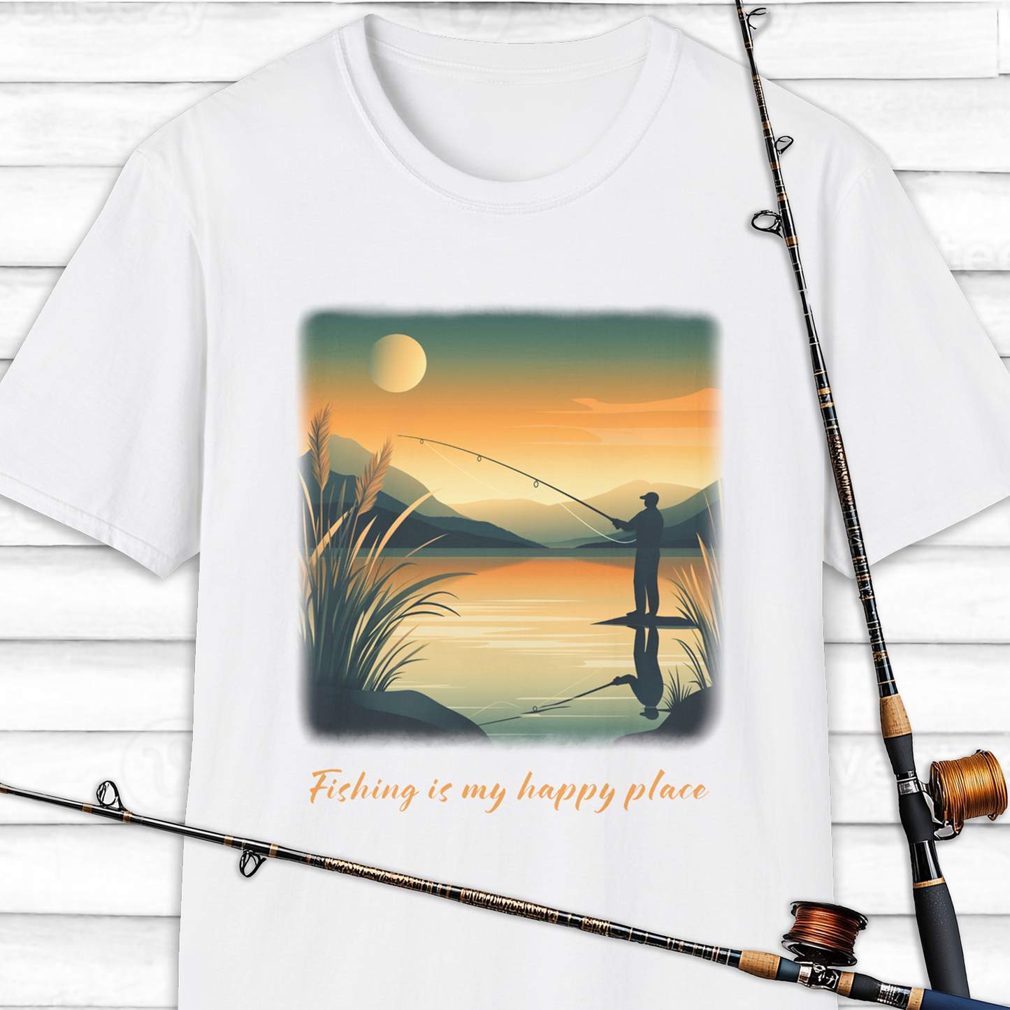 Fishing is my happy place T Shirt