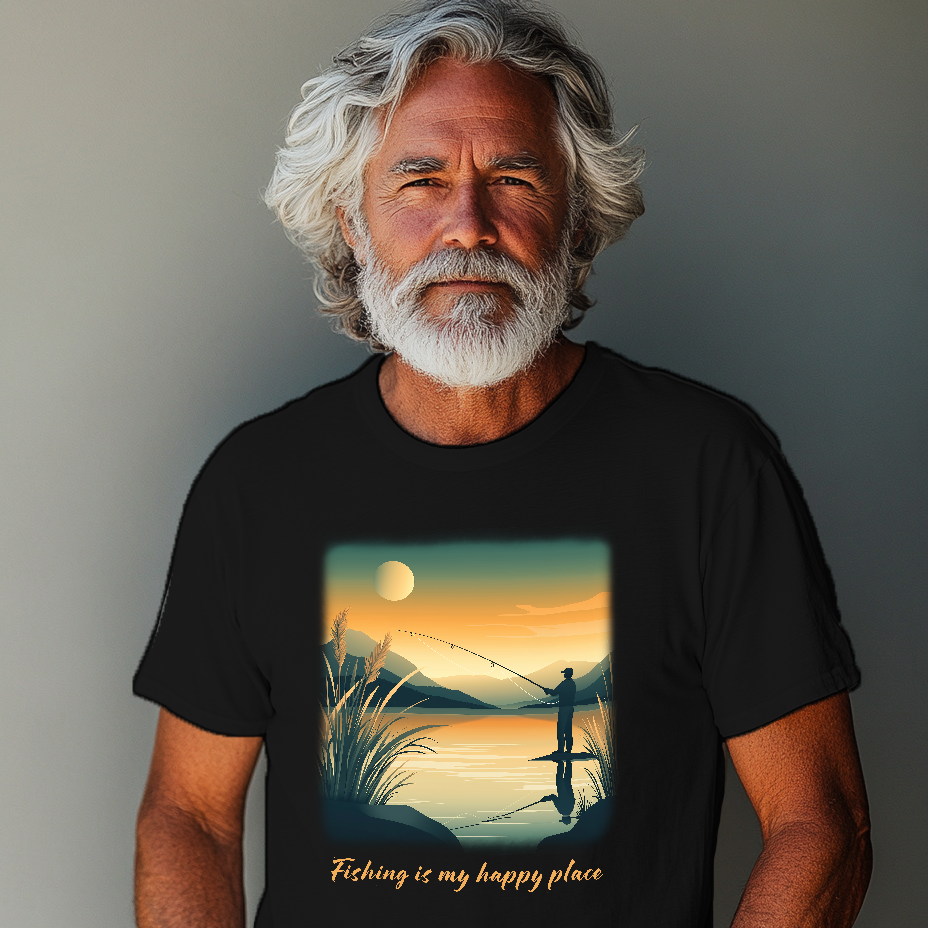 Fishing is my happy place T Shirt