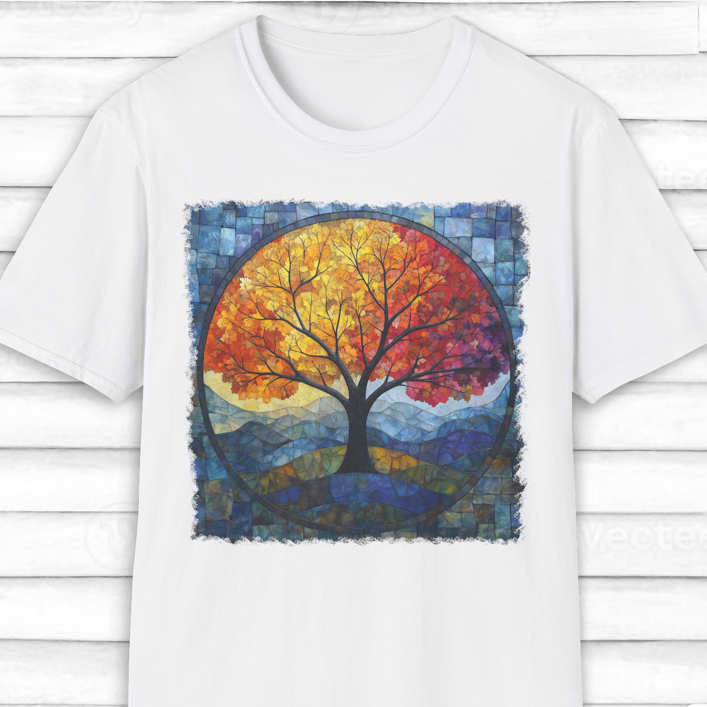 Mosaic Tree Of Life T-Shirt