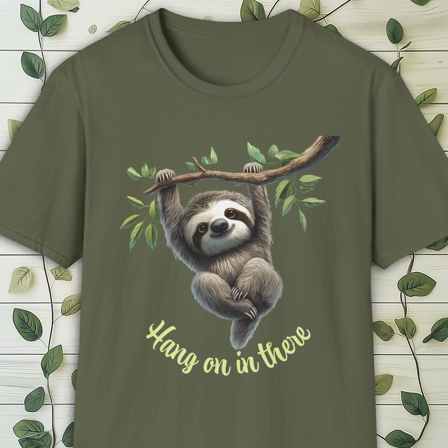Sloth Hang on in there Graphic T-Shirt