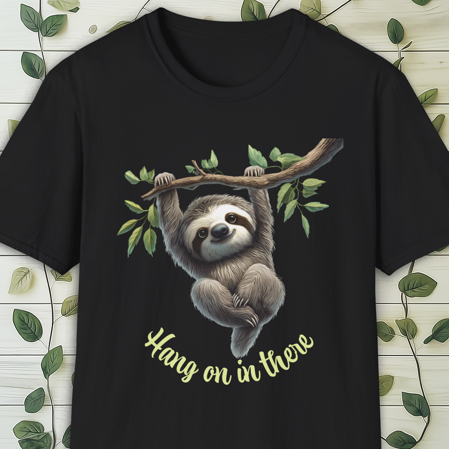 Sloth Hang on in there Graphic T-Shirt