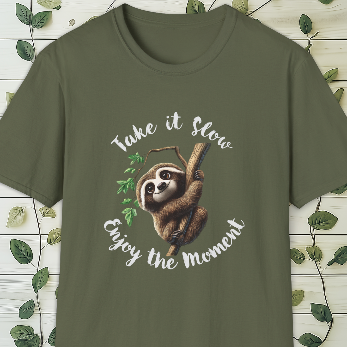 Take It Slow Sloth T-Shirt, Mindfulness