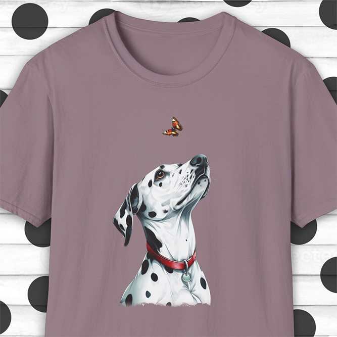 Playful Encounter: Dalmatian & Butterfly T-Shirt