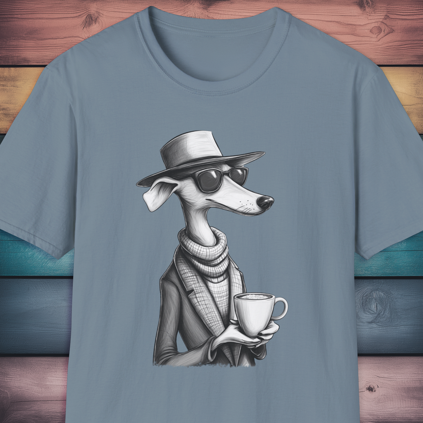 Chic Whippet Coffee Lover T Shirt