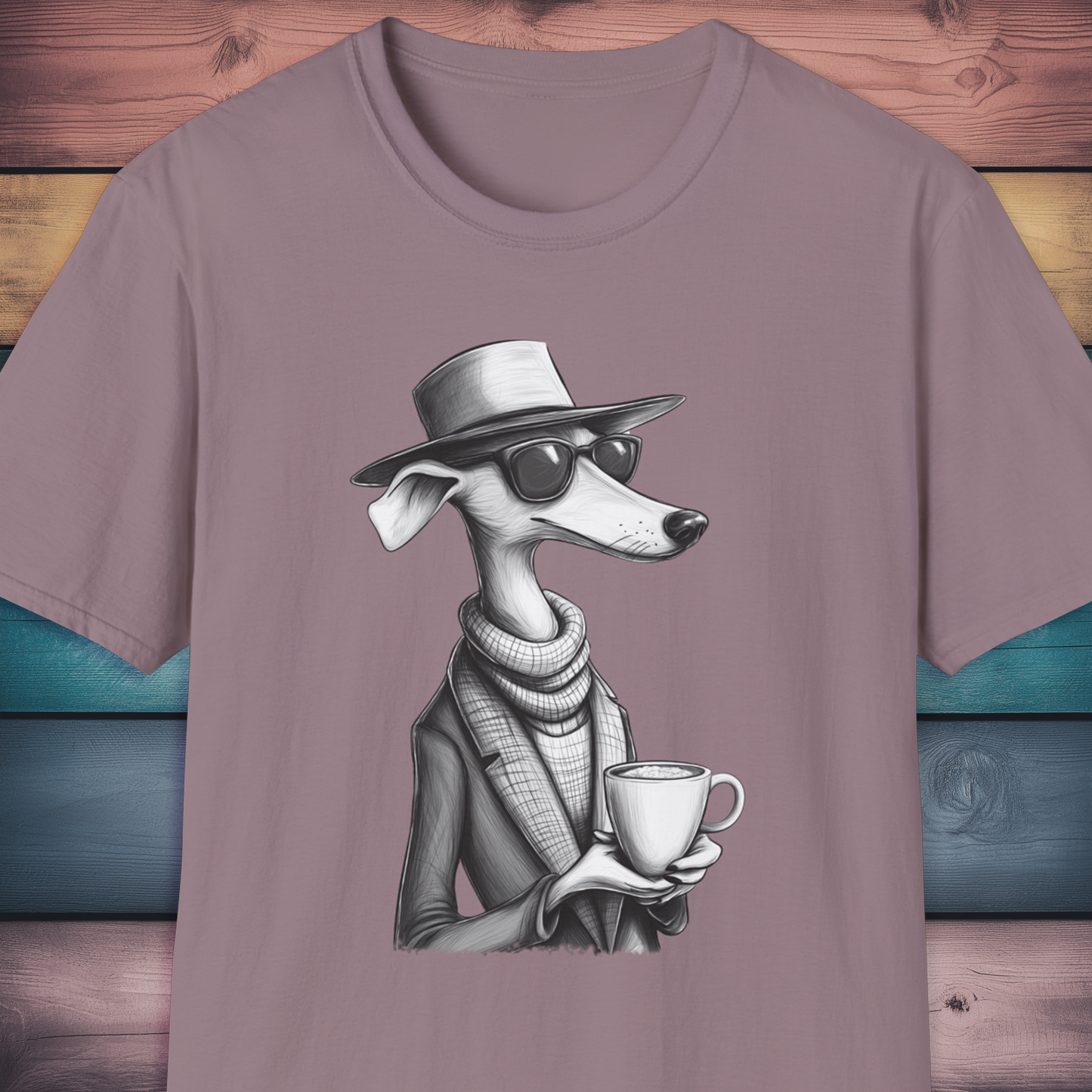 Chic Whippet Coffee Lover T Shirt