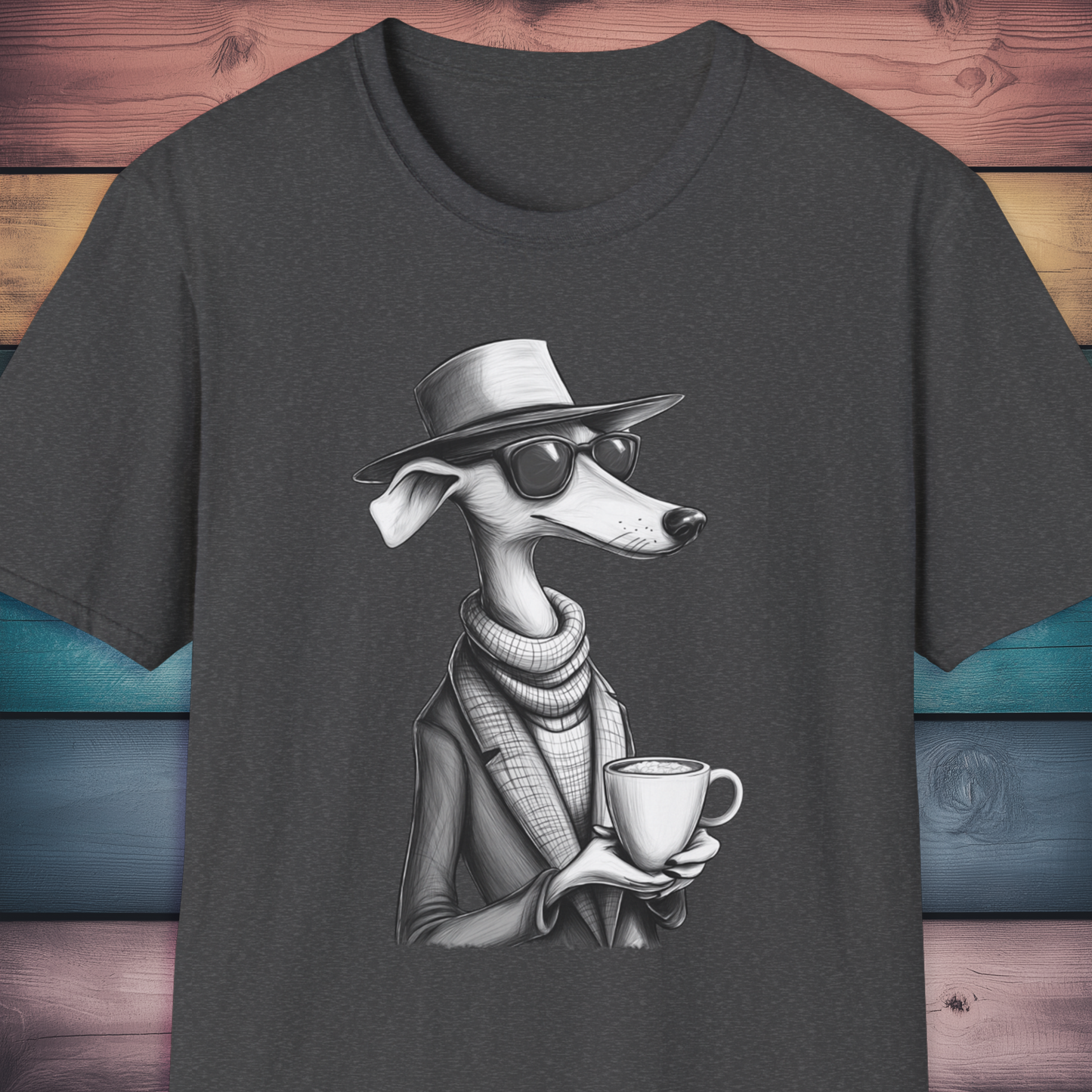 Chic Whippet Coffee Lover T Shirt
