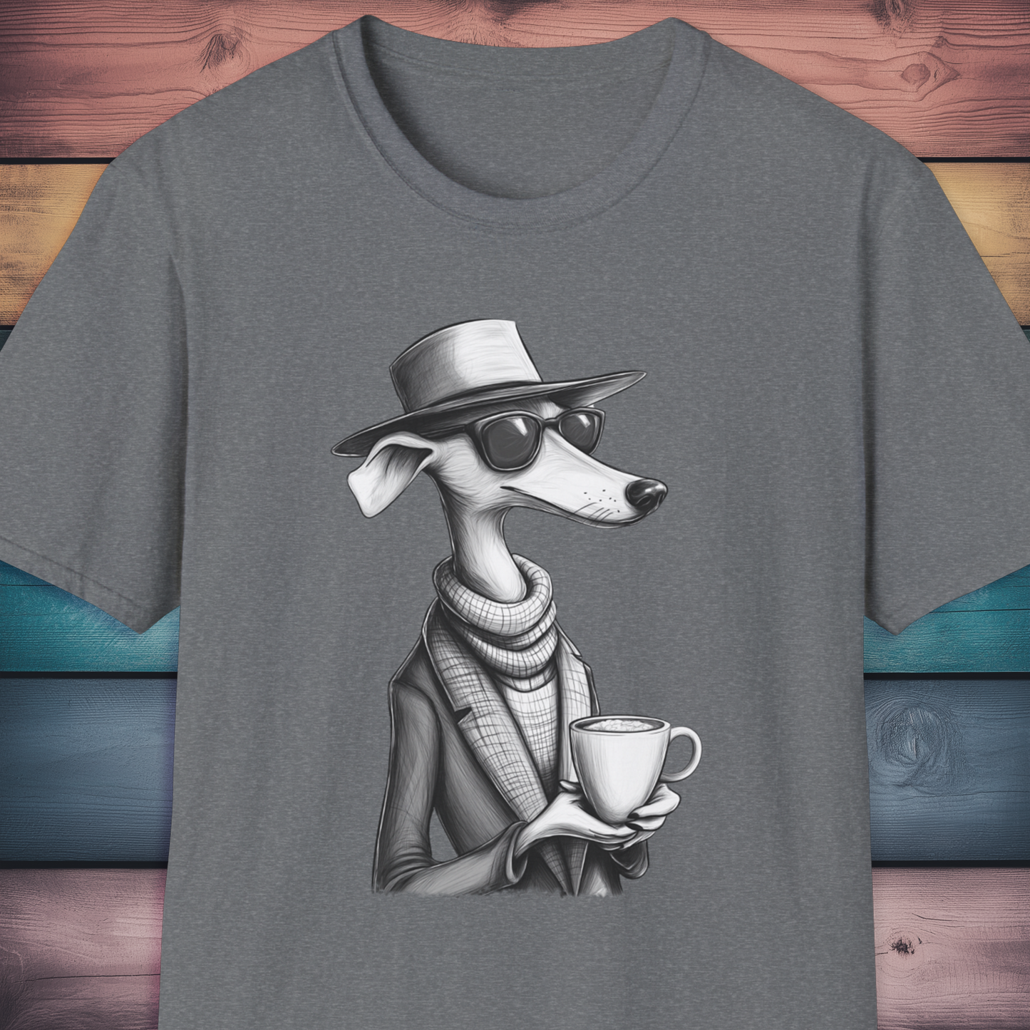 Chic Whippet Coffee Lover T Shirt