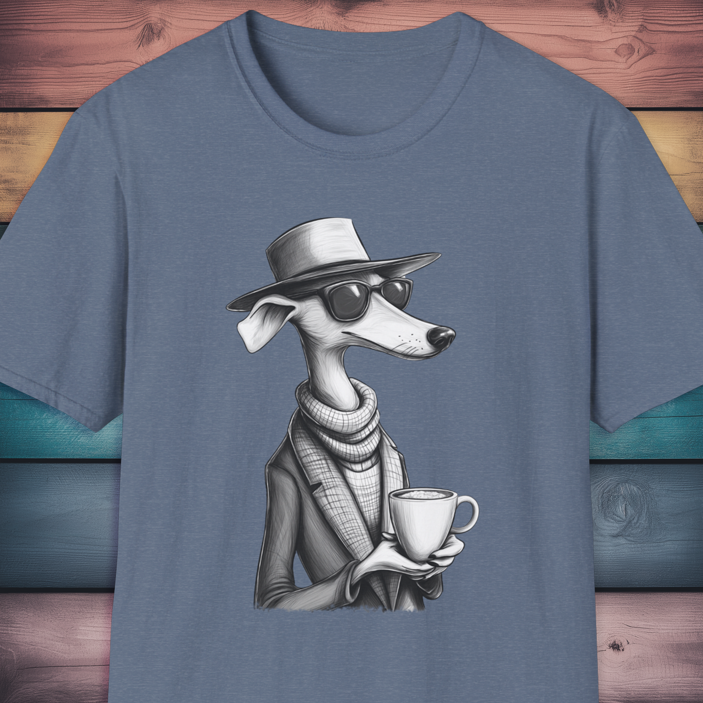 Chic Whippet Coffee Lover T Shirt