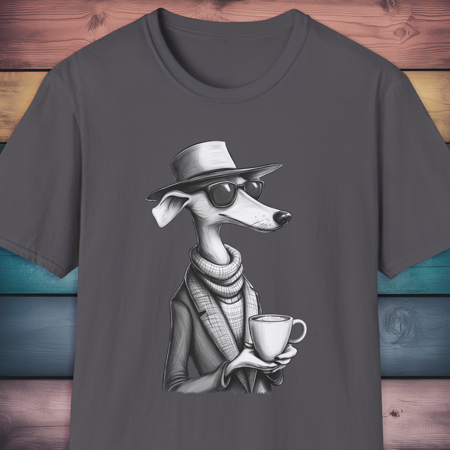 Chic Whippet Coffee Lover T Shirt